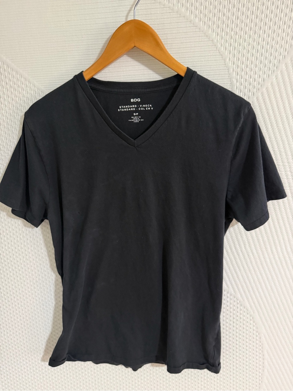BDG Black V-Neck Short Sleeve Tee